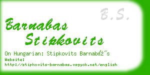 barnabas stipkovits business card